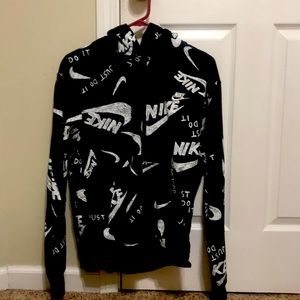 Black and white Nike Hoodie